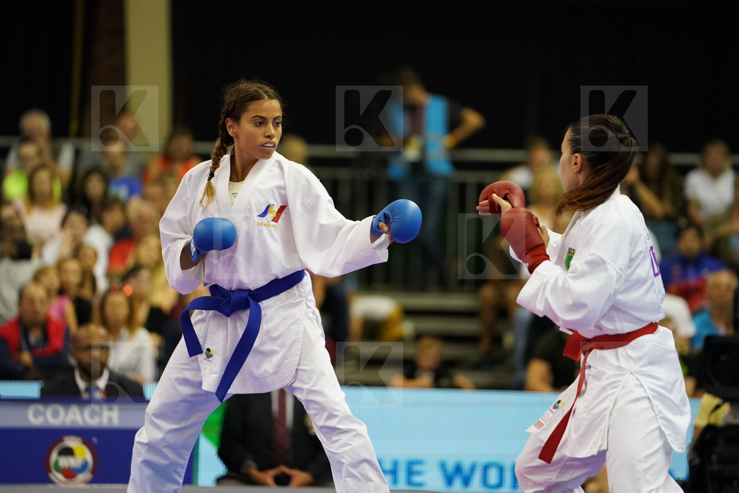 bronze match Cardin Sara Female Kumite -55kg France Italy Thouy Emilie
